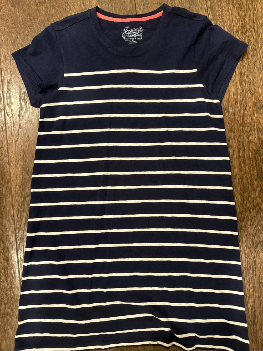 Southern Tide Navy and White Striped Casual Dress